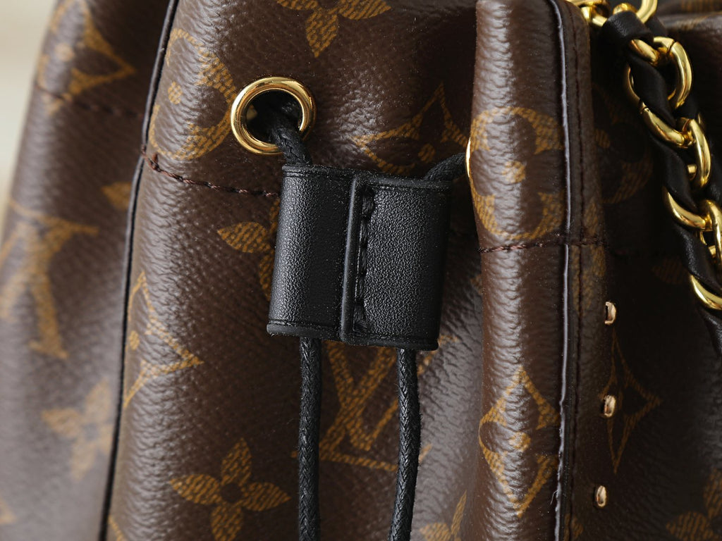 Louis Vuitton Noé Trunk Drawstring Bucket Bag — detail