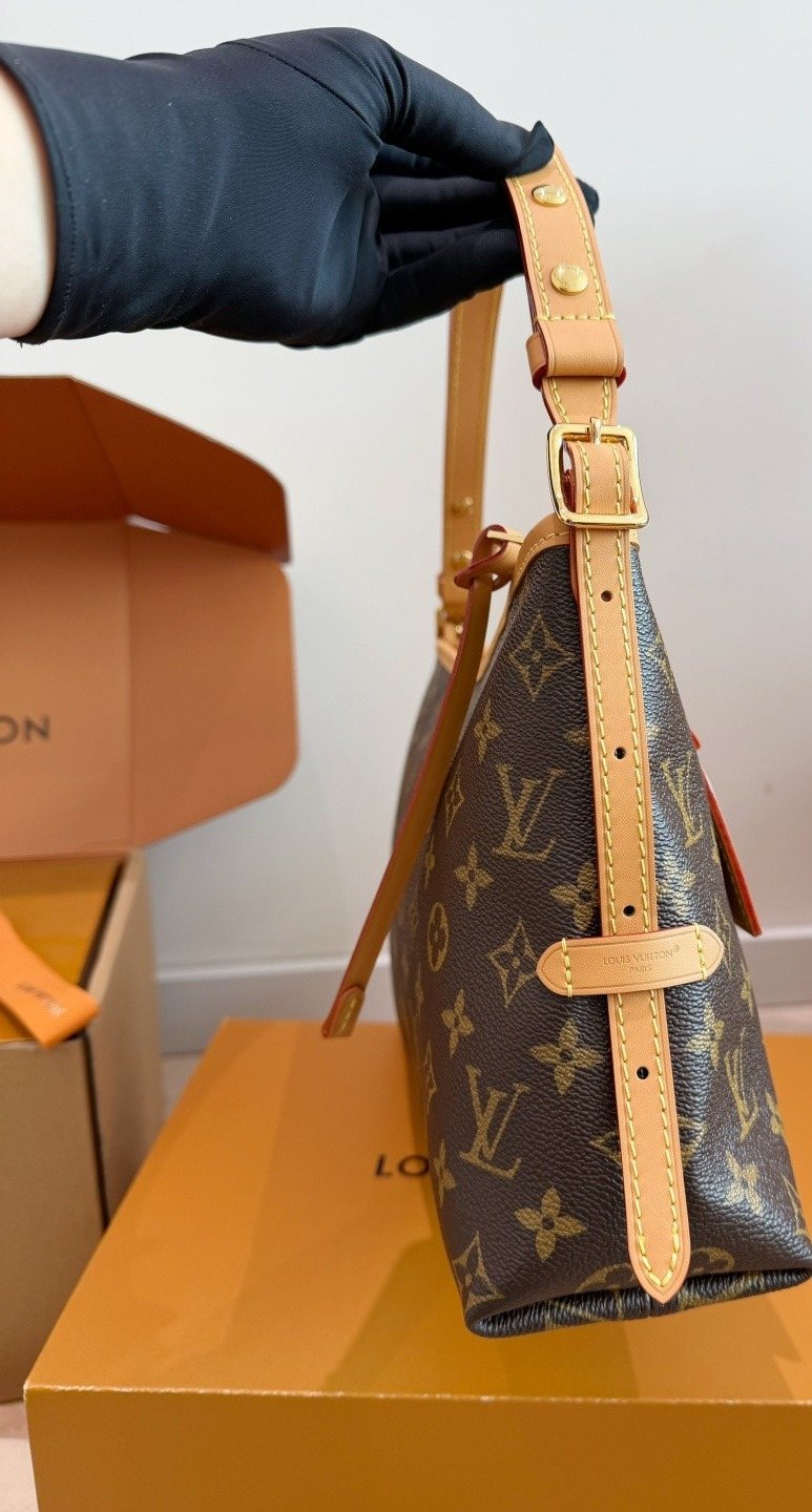 Louis Vuitton Carryall Horizontal Monogram Shoulder Bag — side