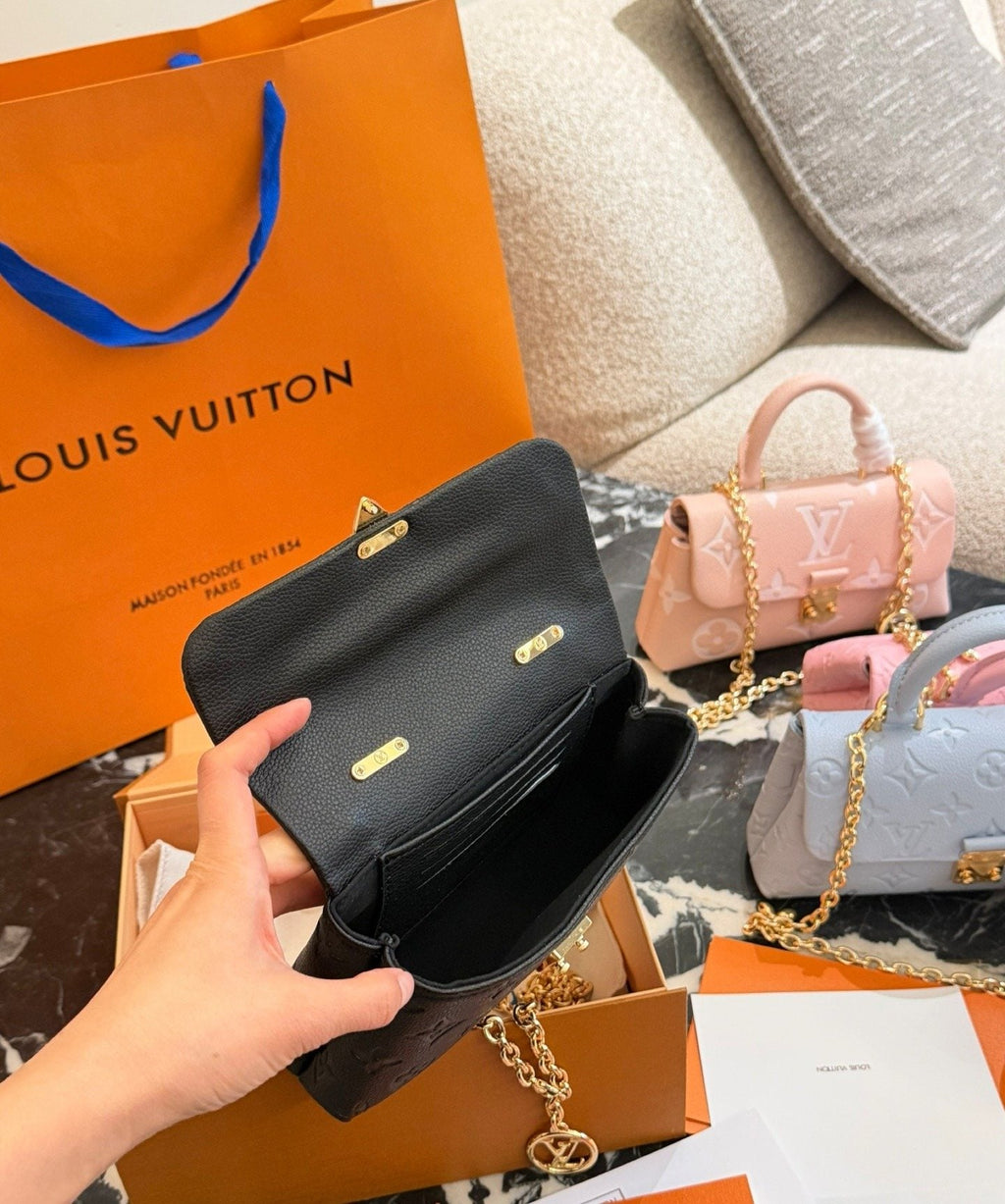 Louis Vuitton Madeleine Nano Top-Handle Flap Bag — detail