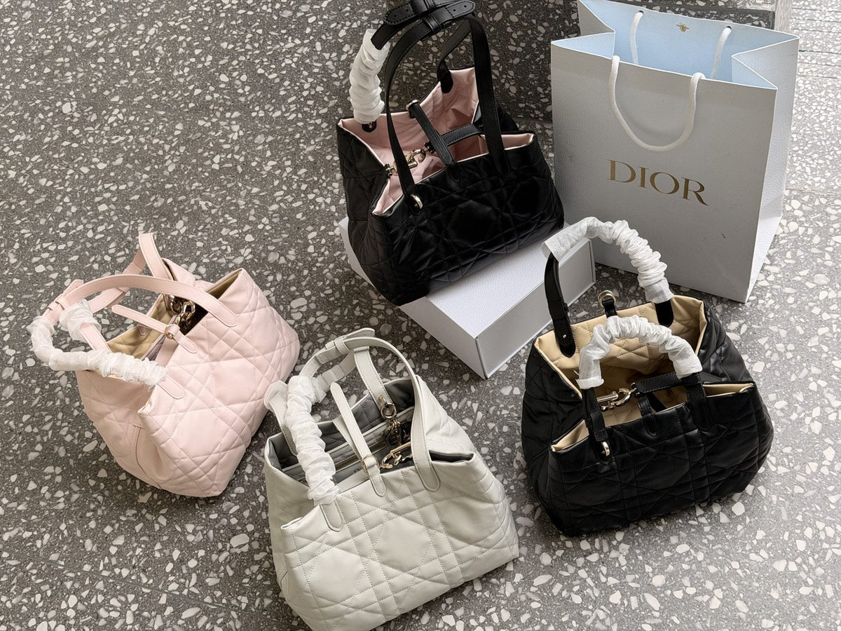 Dior Reversible Toujours Quilted Tote — comparison
