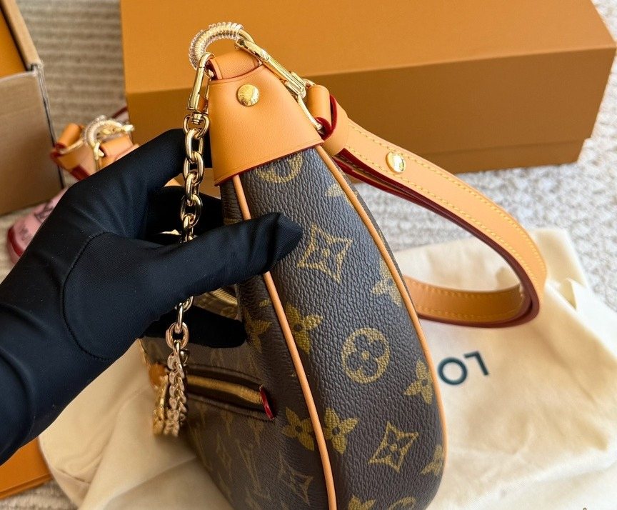 Louis Vuitton Loop Monogram Crescent Shoulder Bag — detail