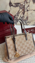 Gucci GG Pattern Tote with Double-G Ornament — hero