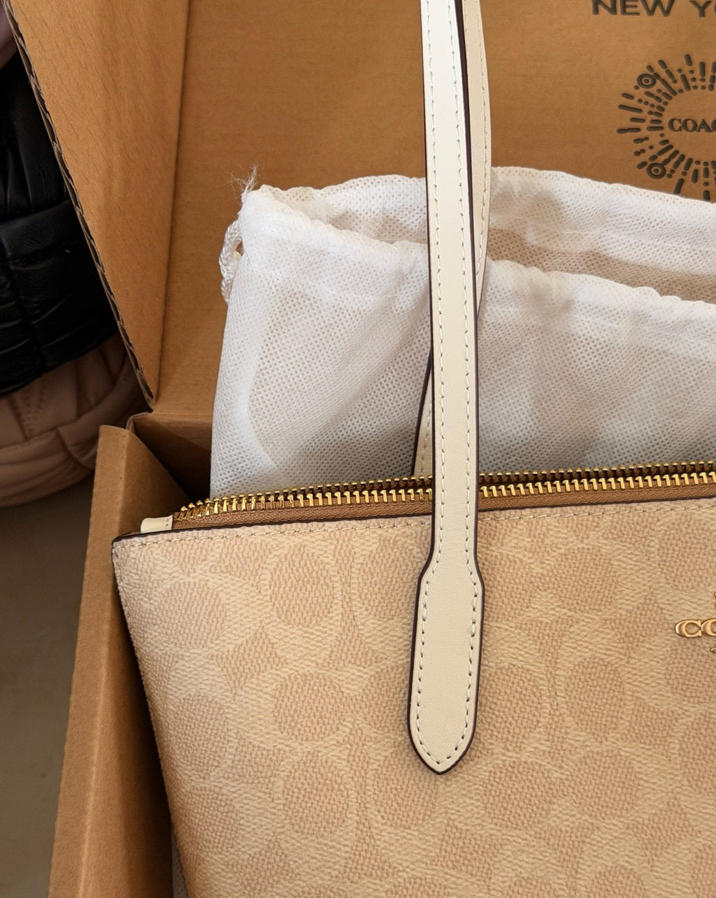 Coach Fiona Patterned Zip-Top Tote — detail