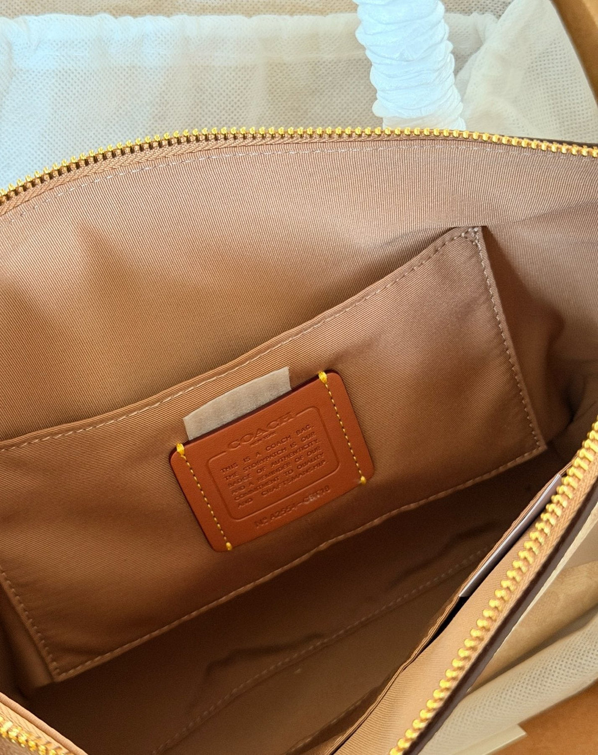 Coach Fiona Patterned Zip-Top Tote — detail
