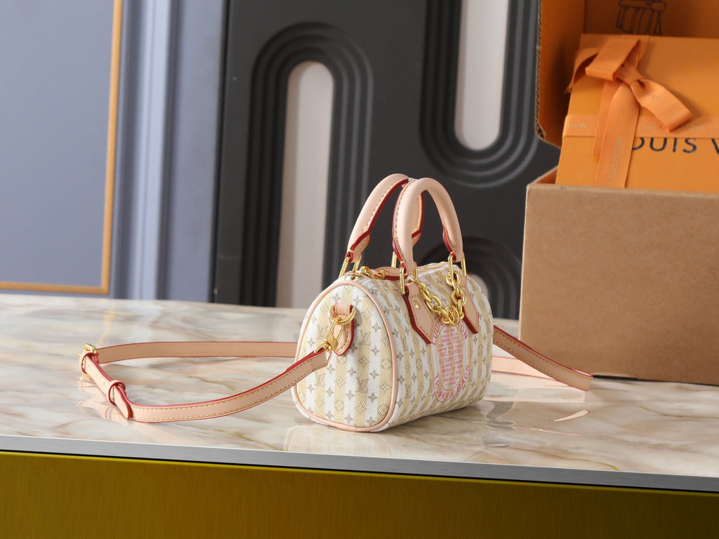 Louis Vuitton Nano Speedy Printed Canvas Mini Handbag — side