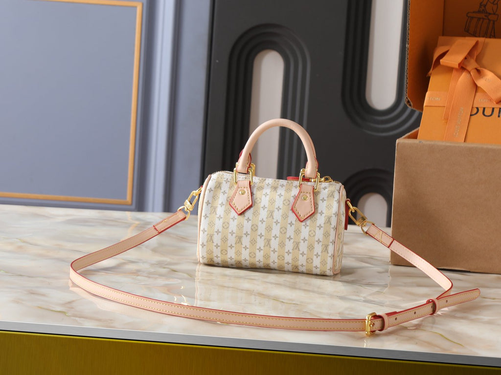 Louis Vuitton Nano Speedy Printed Canvas Mini Handbag — back
