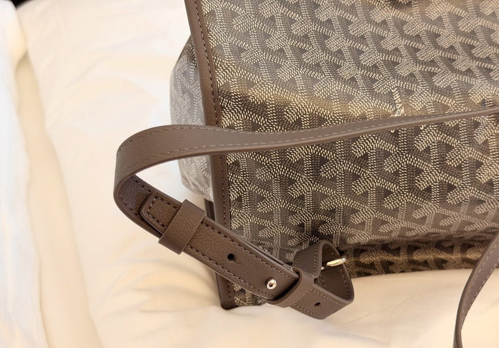Goyard Patterned Folded-Gusset Backpack — detail