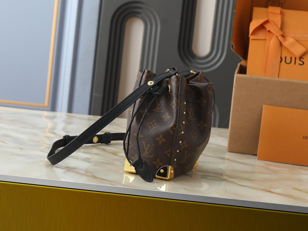 Louis Vuitton Nano Noé Trunk Bucket Bag — side