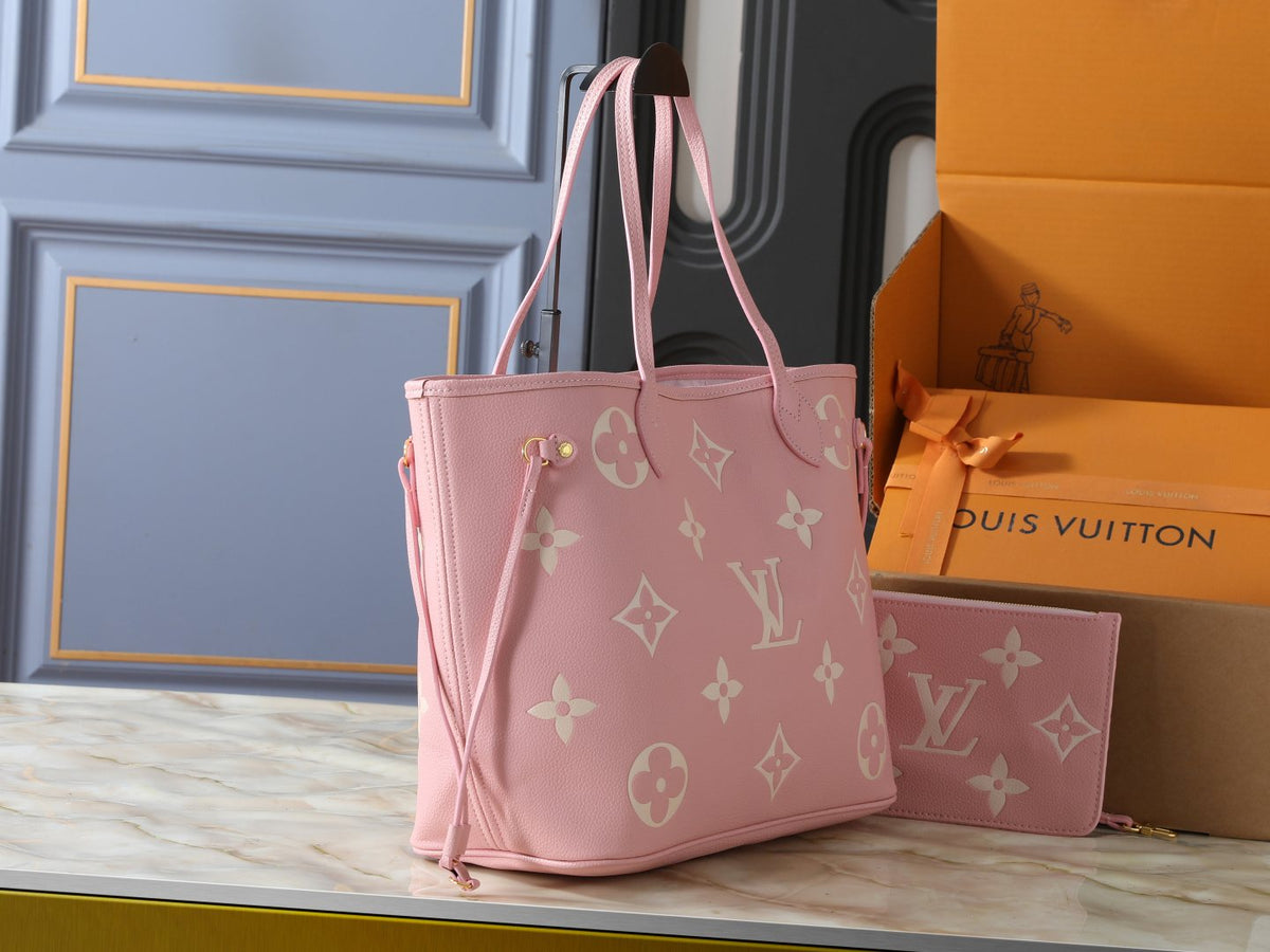 Louis Vuitton Neverfull Monogram Tote with Zip Pouch — side