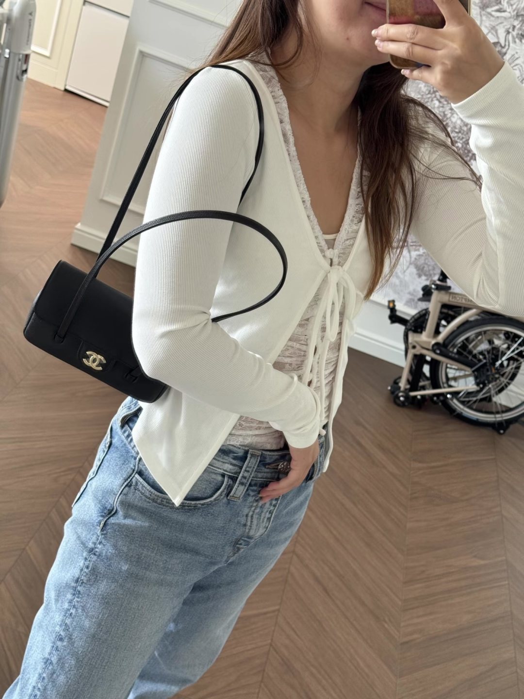 Chanel Jennie Pebbled Flap Backpack — model