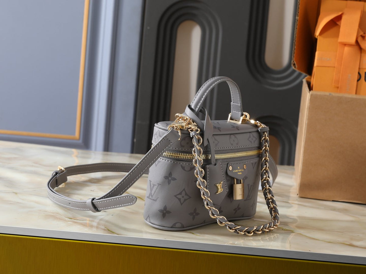 Louis Vuitton Vanity Chain Pouch Monogram Bag — side