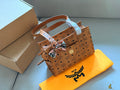 MCM Structured Monogram Tote with Front Plaque — hero