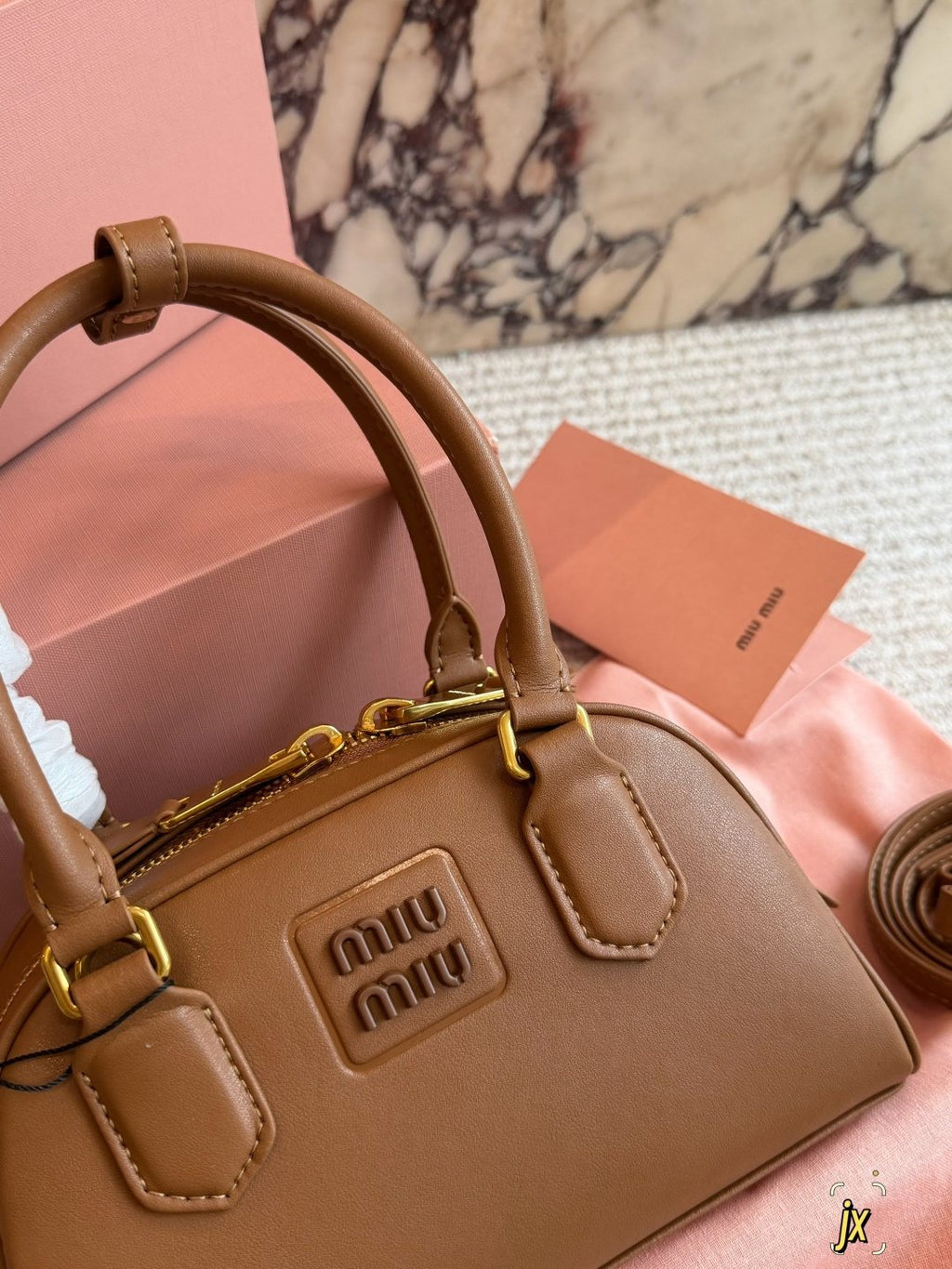 Miu Miu Wander Arched Top Handle Bag — detail