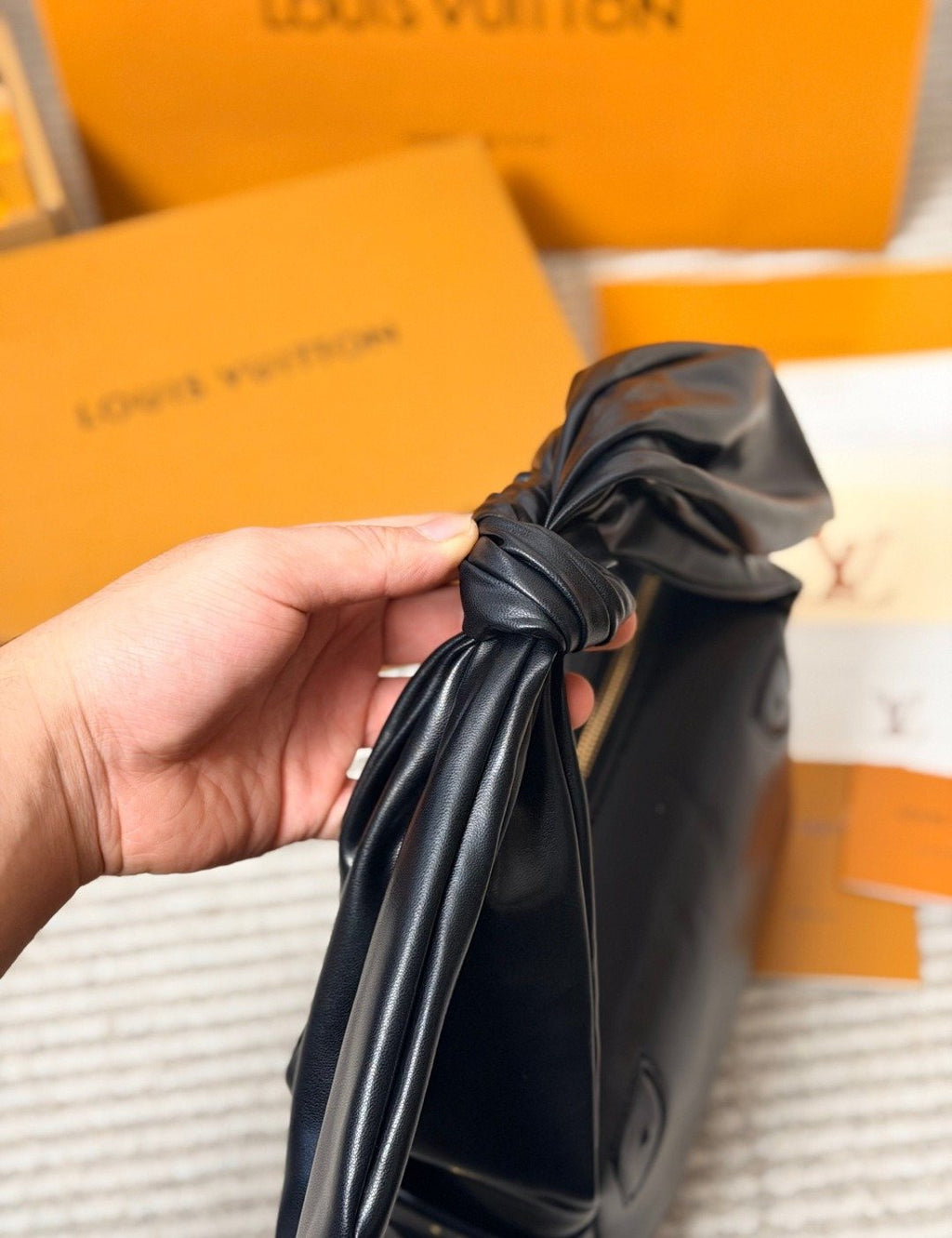 Louis Vuitton Bundle Trunk Knotted-Handle Handbag — detail