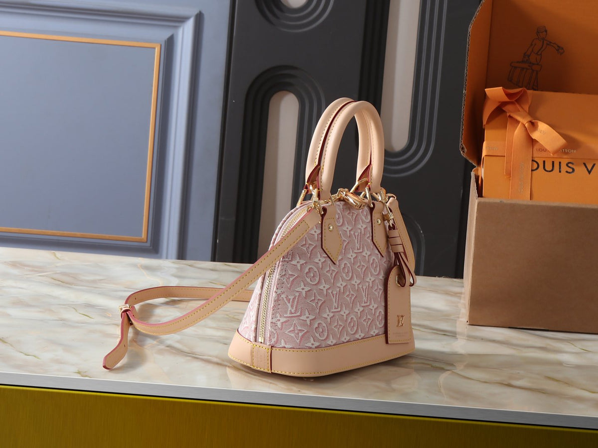 Louis Vuitton Alma BB Monogram Emblème Jacquard Handbag — side