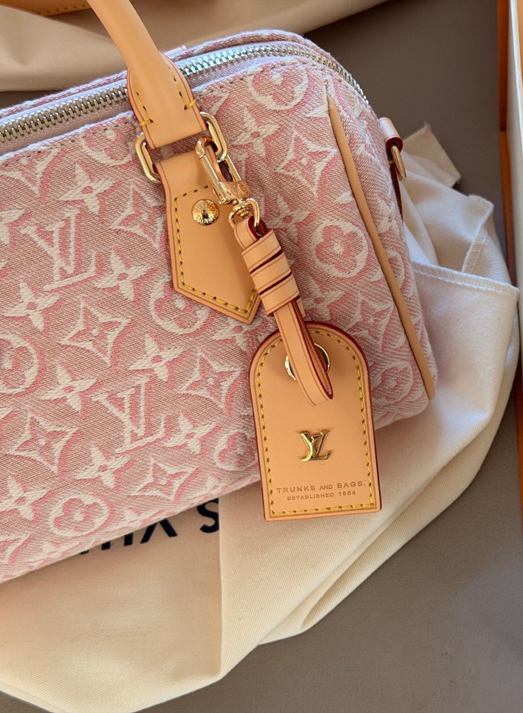 Louis Vuitton Speedy Monogram Barrel Handbag — detail