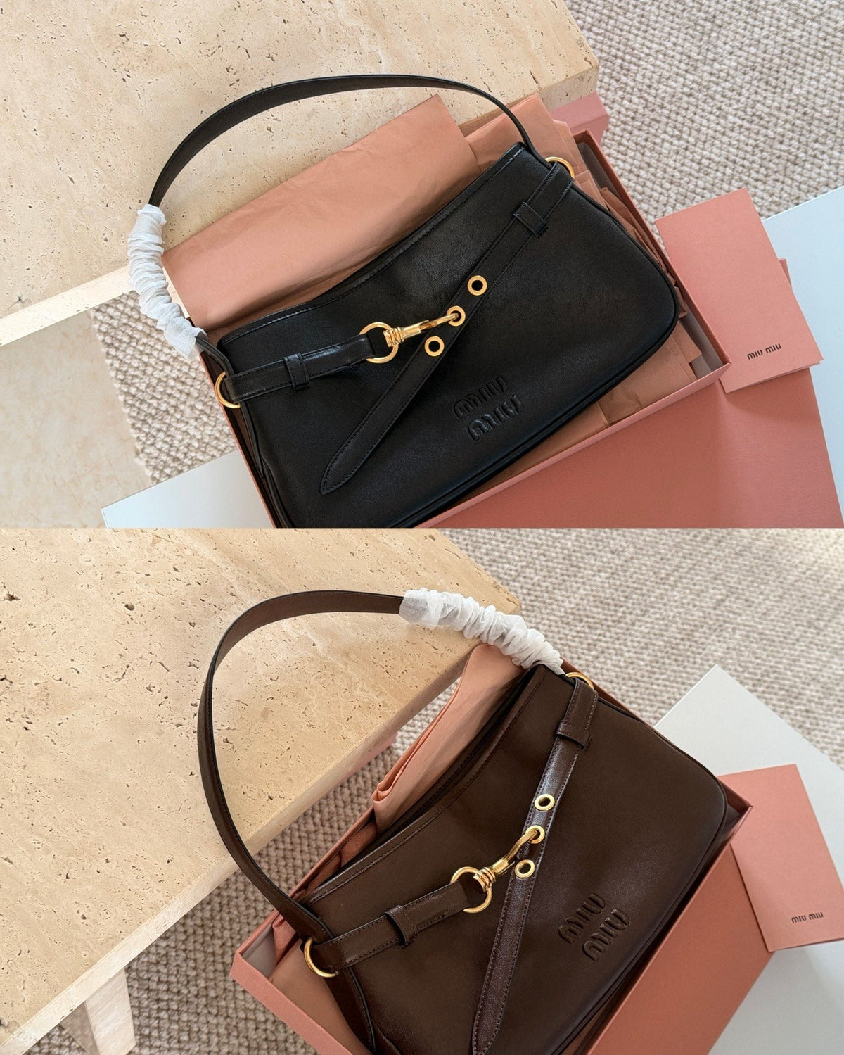 Miu Miu Aventure Nappa Shoulder Bag — hero