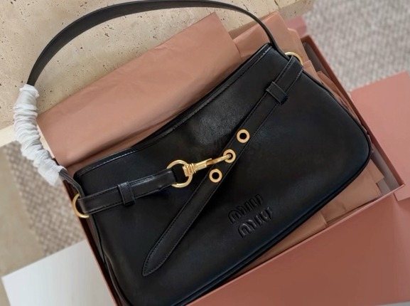 Miu Miu Aventure Nappa Shoulder Bag — detail