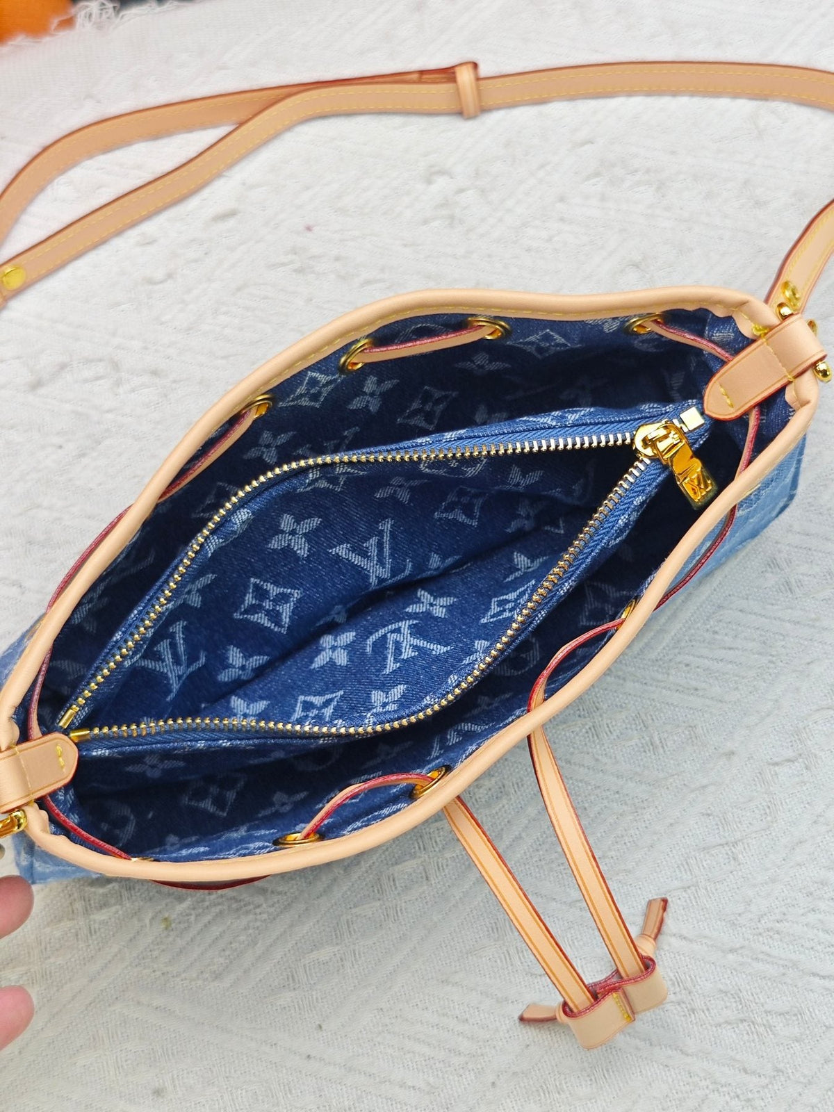Louis Vuitton Nano Frivole Monogram Drawstring Bag — detail