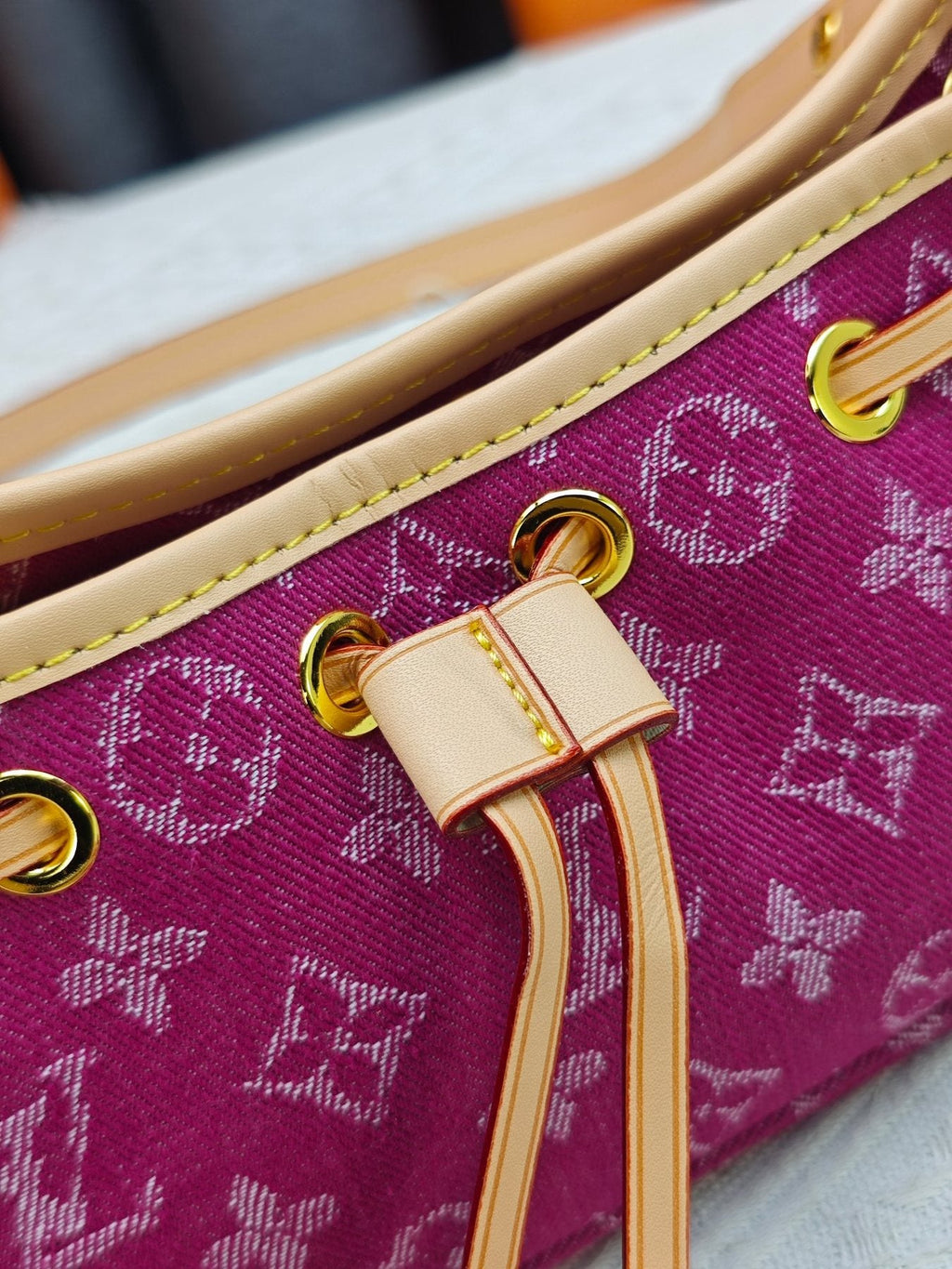 Louis Vuitton Nano Frivole Monogram Drawstring Bag — detail