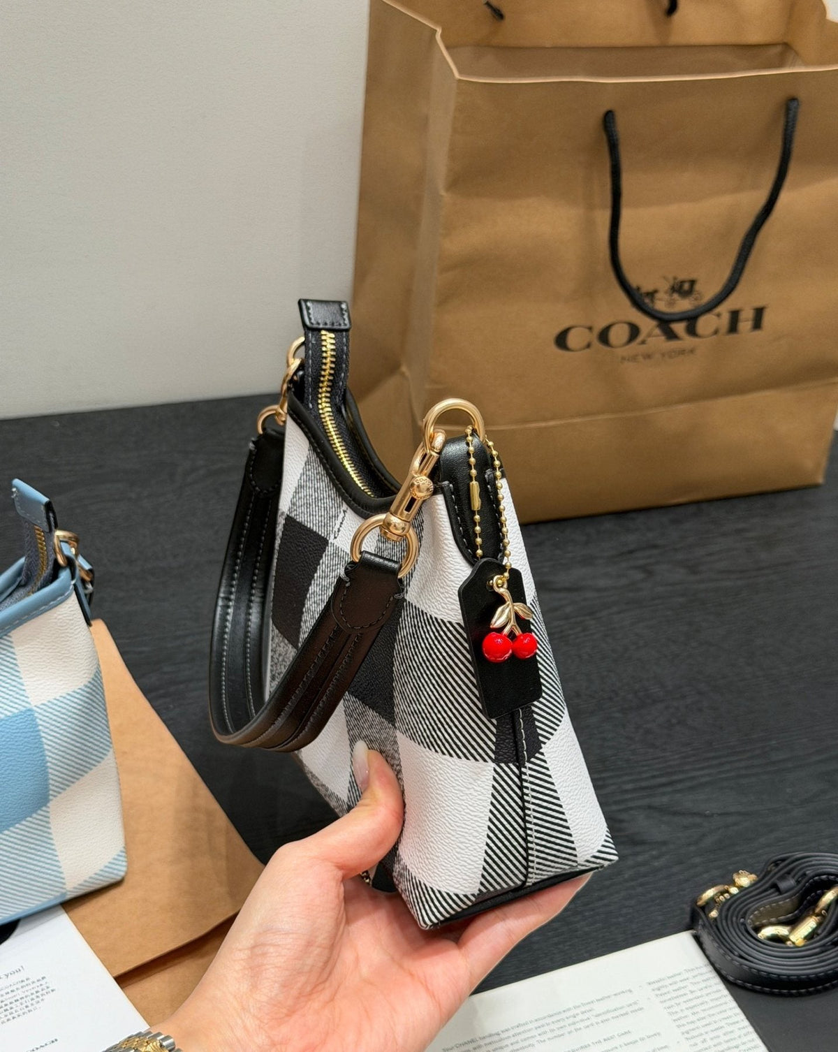 Coach Laurel Check Shoulder Bag — side