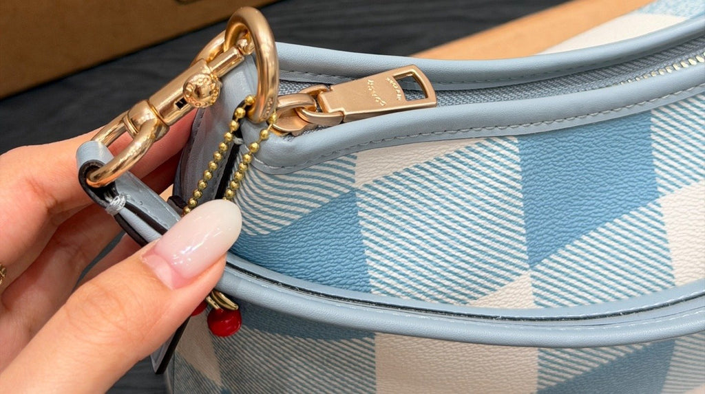 Coach Laurel Check Shoulder Bag — detail