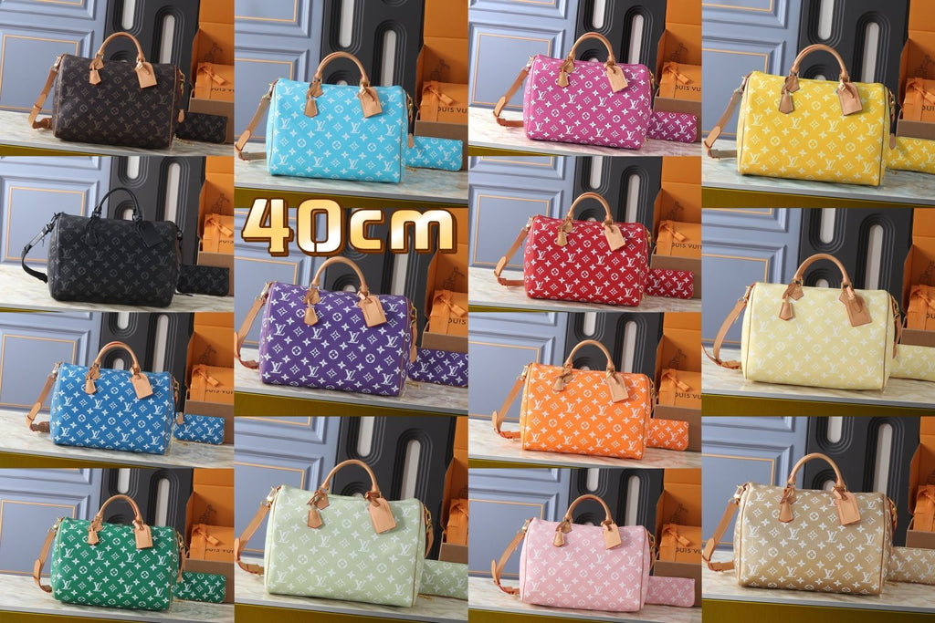 Louis Vuitton Speedy Bandoulière Monogram Duffel Bag — comparison