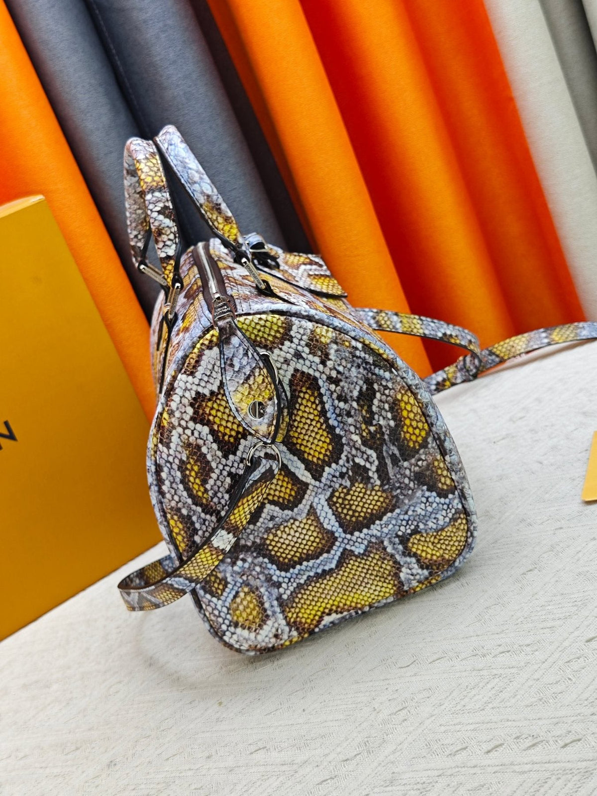 Louis Vuitton Speedy Bandoulière Animal-Print Satchel — side