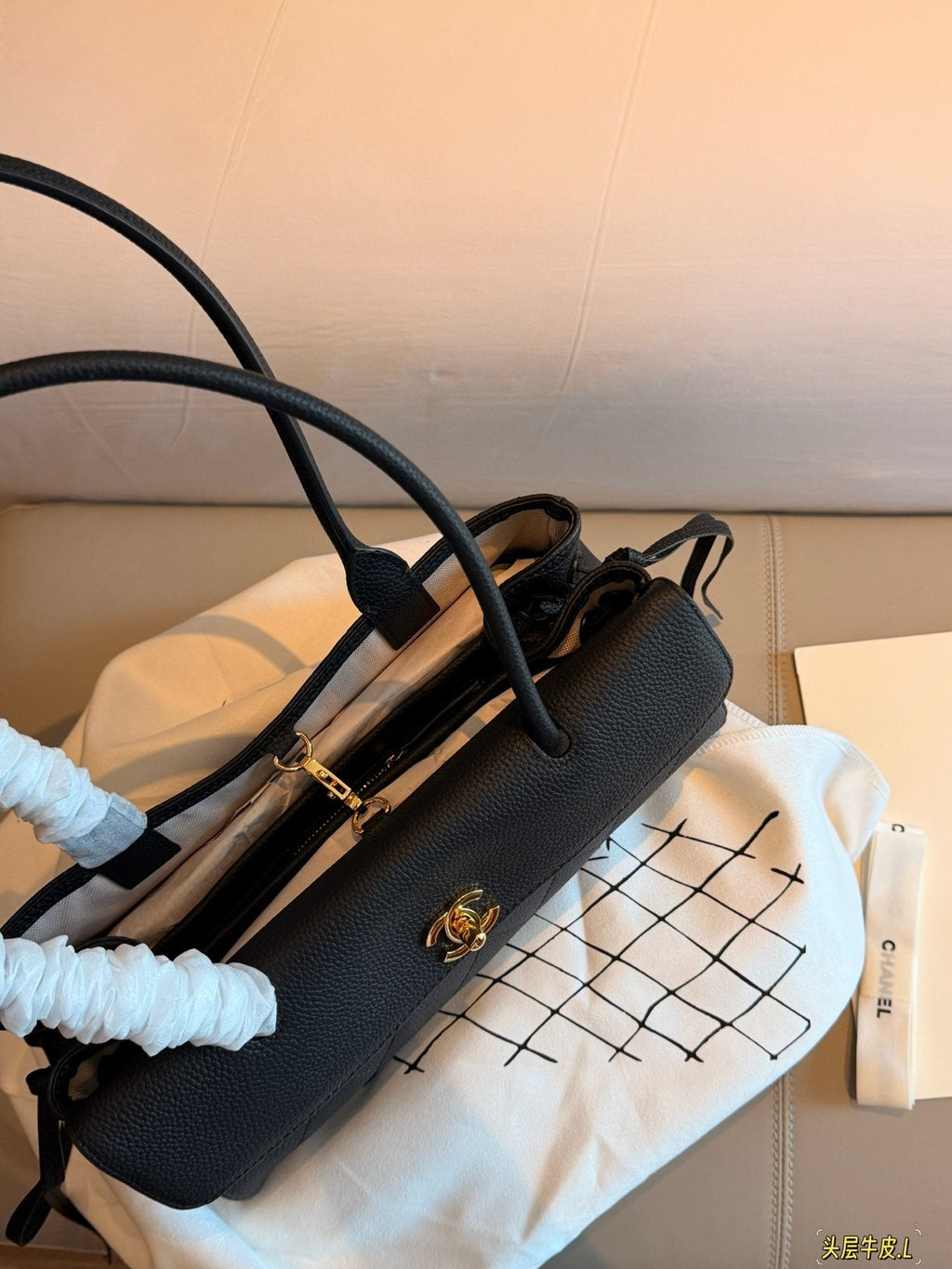 Chanel Quilted Baguette Shoulder Bag — detail