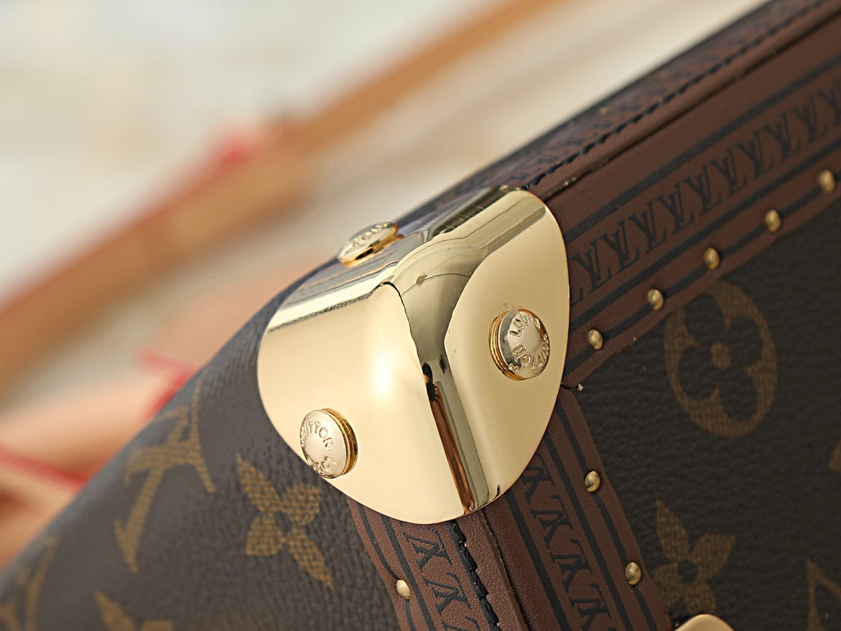 Louis Vuitton Alma Monogram Hard-Case Top-Handle Bag — detail