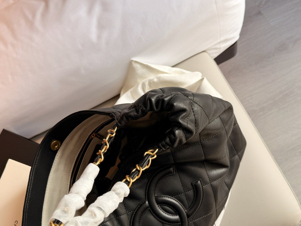 Chanel BocoBeach Diamond-Quilted Tote Bag — detail