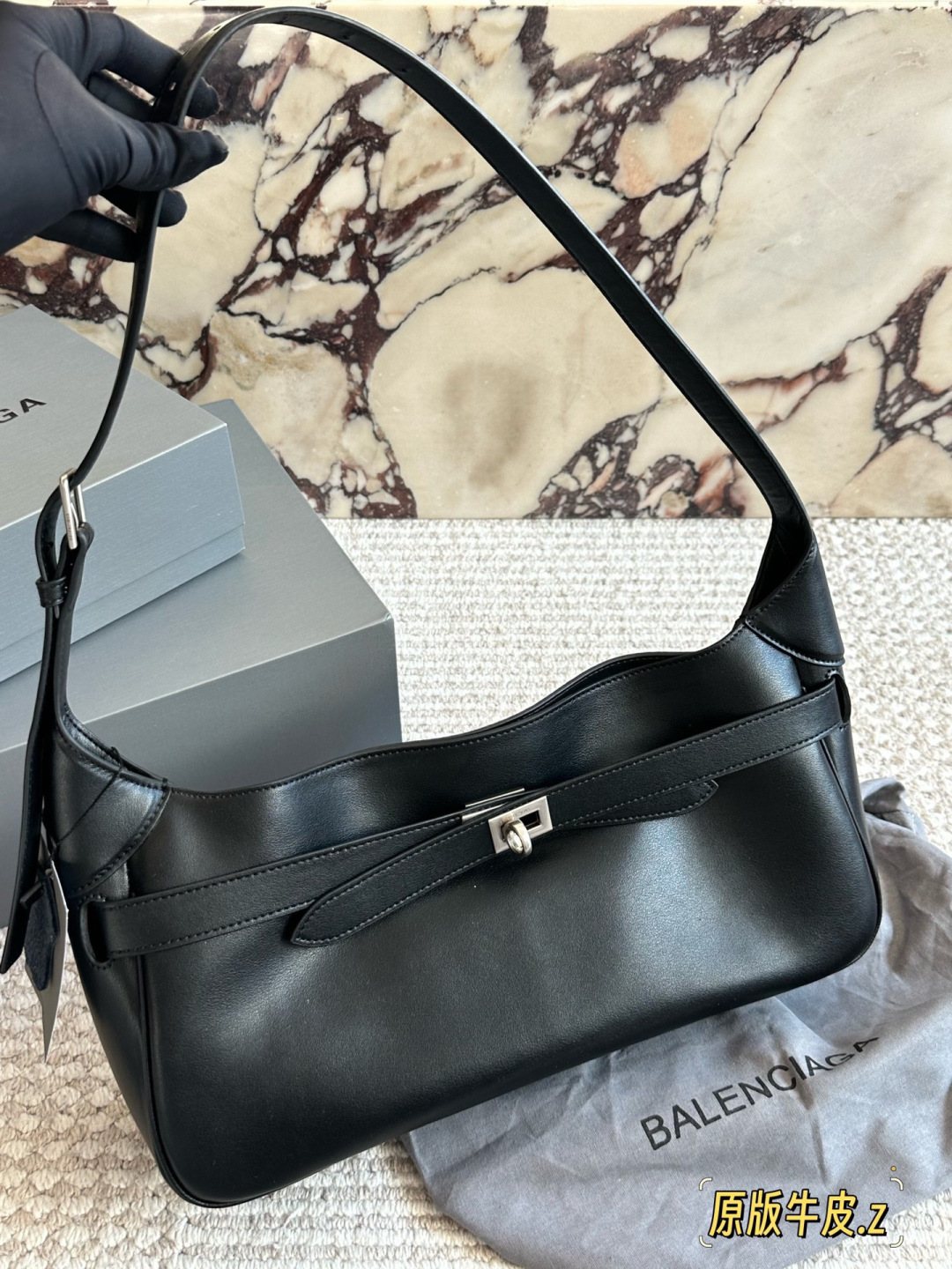 Balenciaga Belted Hobo Shoulder Bag — hero