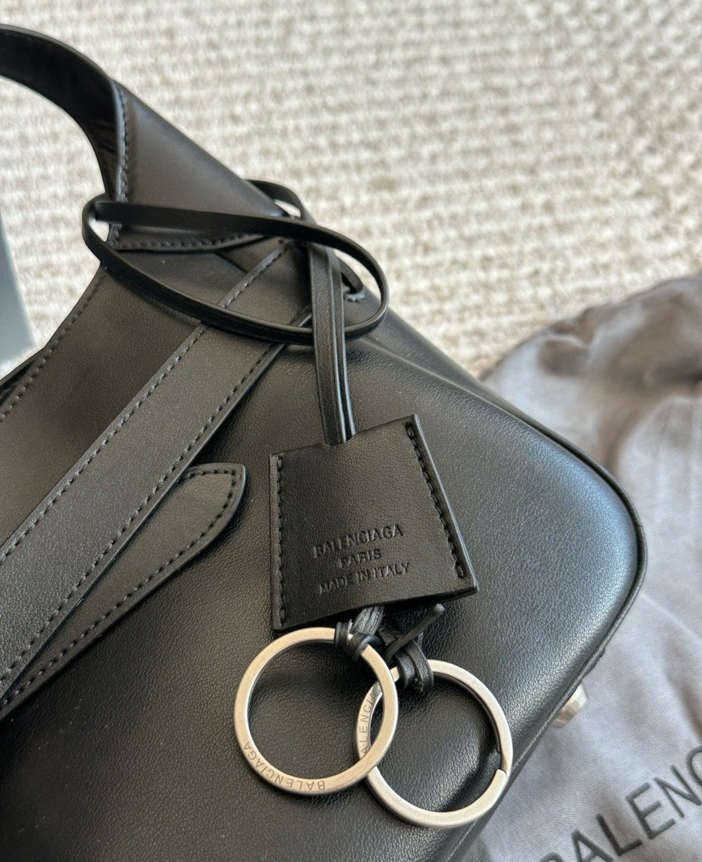 Balenciaga Belted Hobo Shoulder Bag — detail