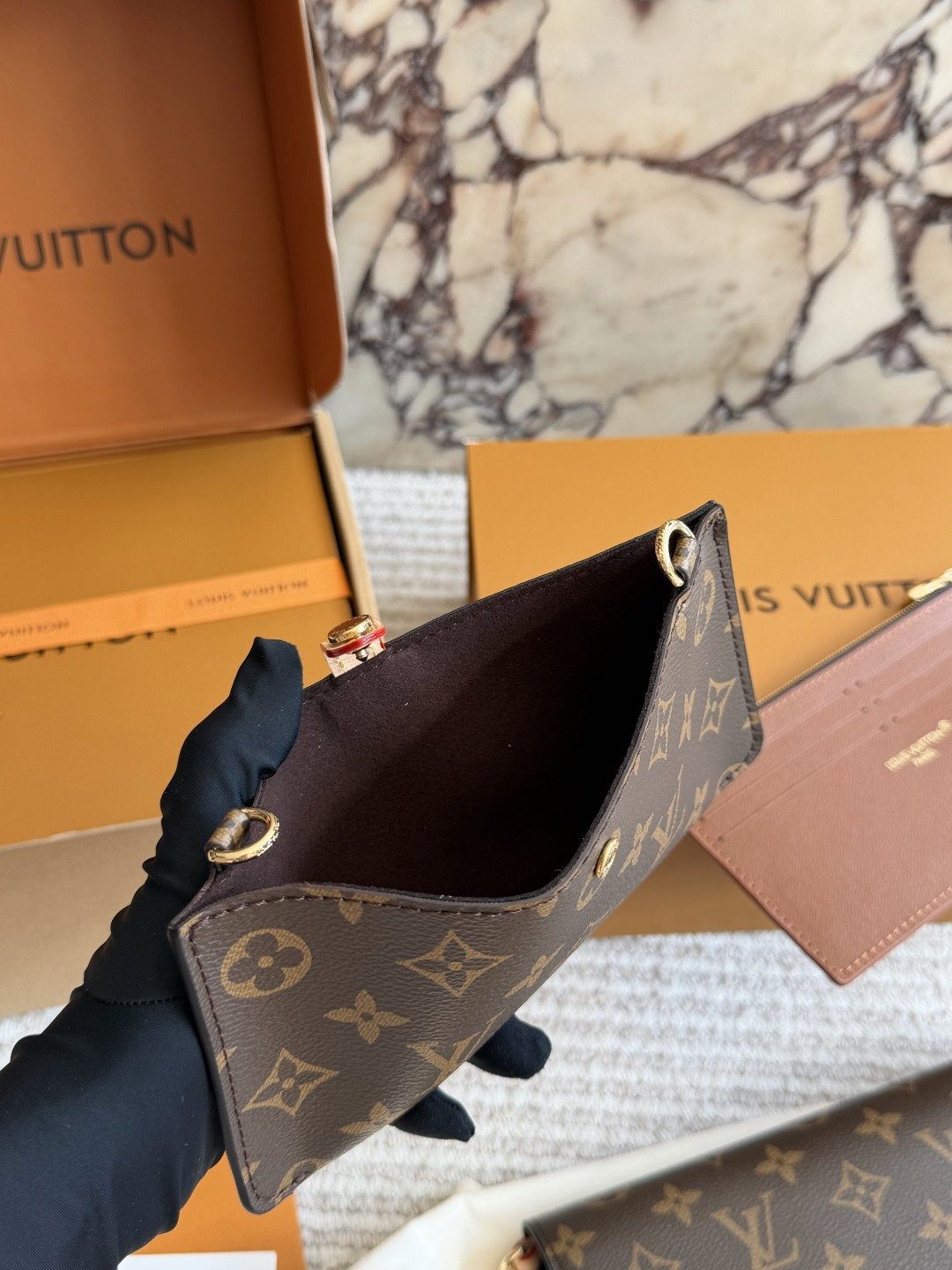 Louis Vuitton Monogram Rounded-Flap Chain Shoulder Bag — front