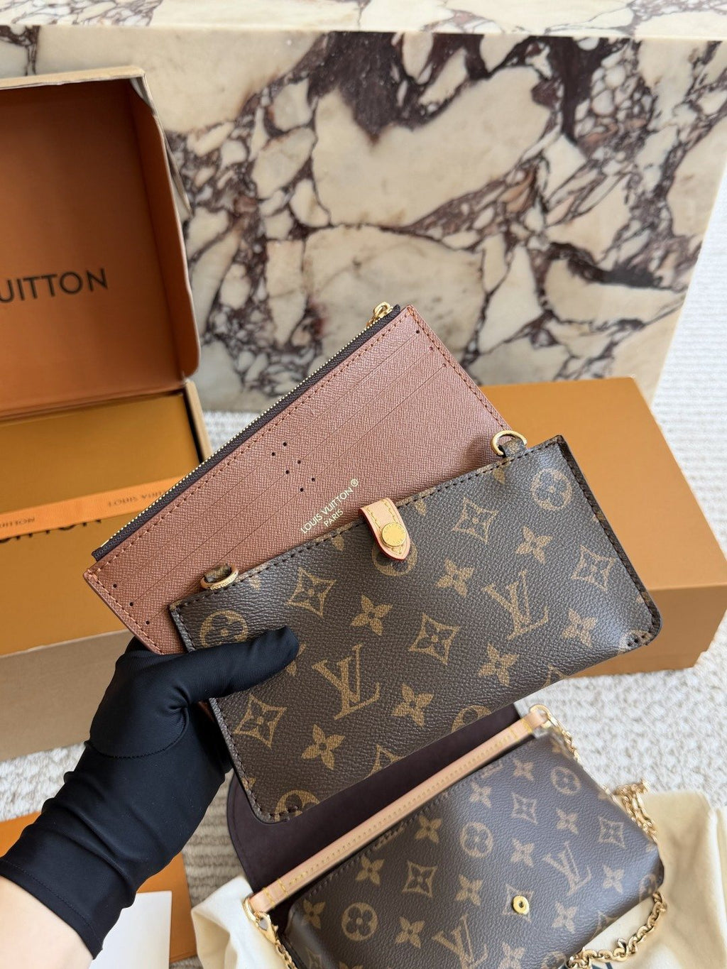 Louis Vuitton Monogram Rounded-Flap Chain Shoulder Bag — front