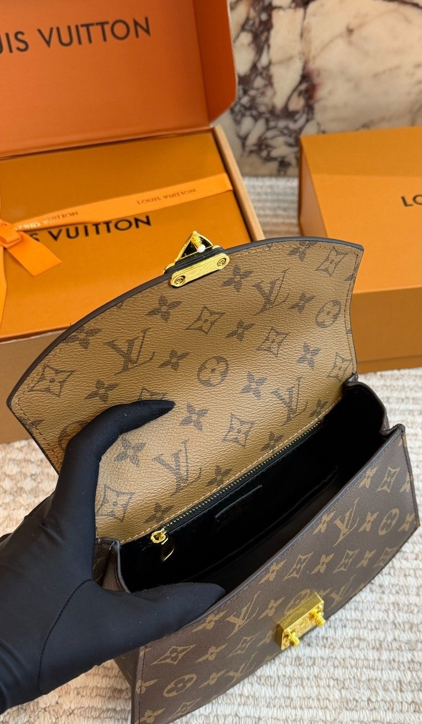 Louis Vuitton Tilsitt Two-Tone Monogram Top-Handle Bag — detail