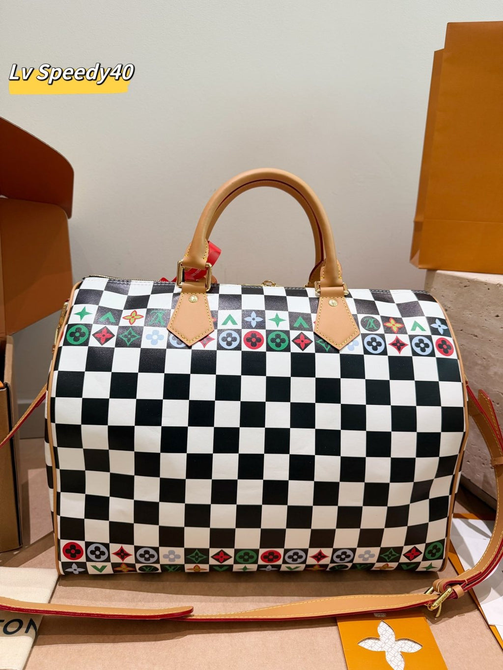 Louis Vuitton Speedy Bandoulière Zip-Top Satchel — back