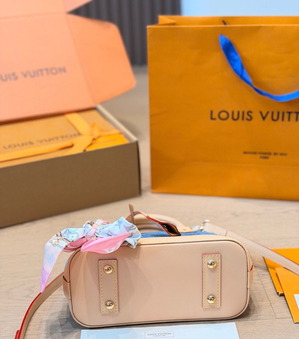 Louis Vuitton Alma BB Monogram Denim Handbag — detail