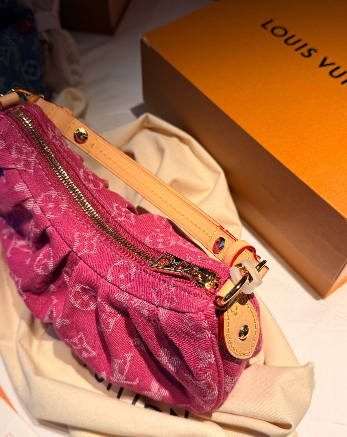 Louis Vuitton Gathered Crescent Shoulder Bag — detail