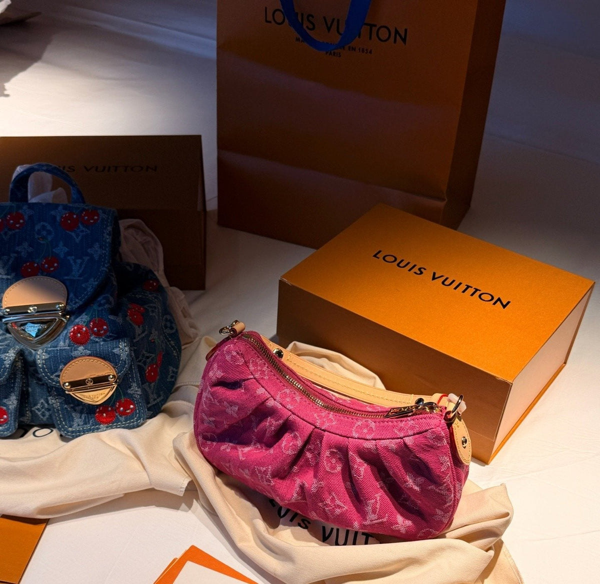 Louis Vuitton Gathered Crescent Shoulder Bag — side