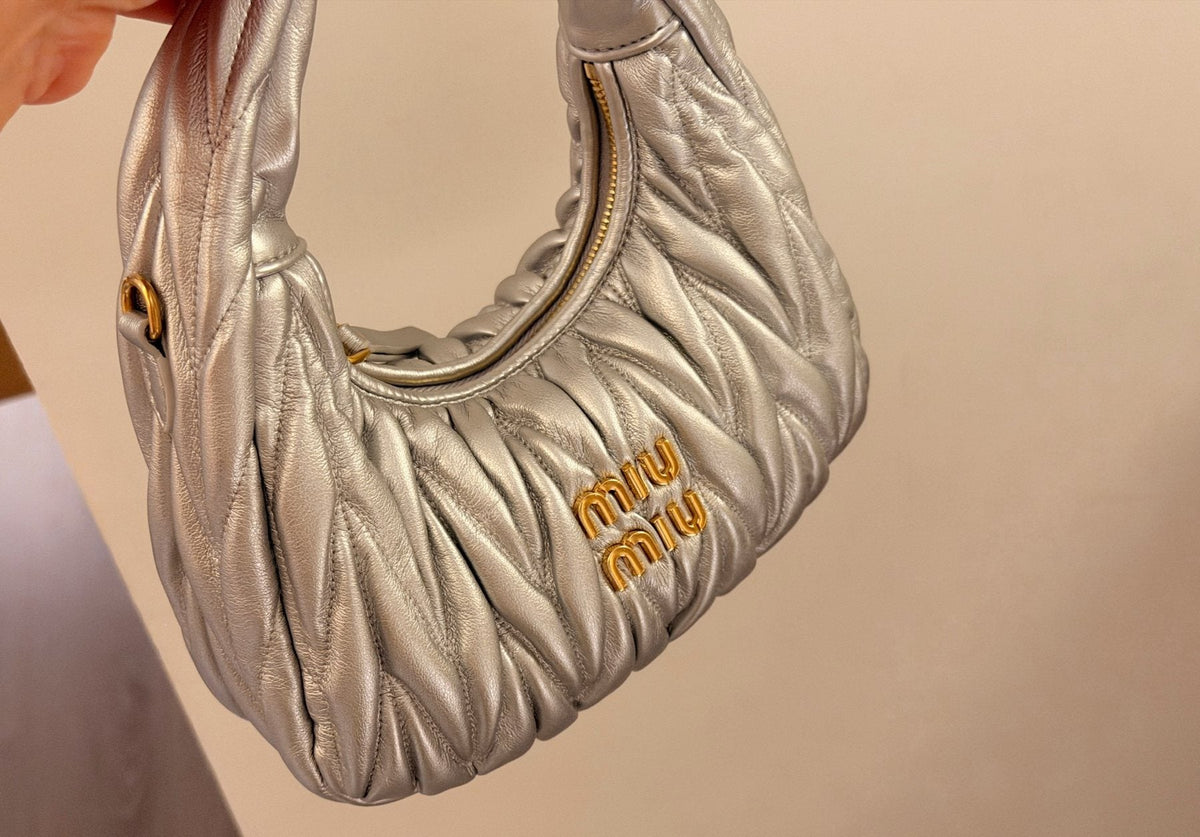Miu Miu Wander Gathered Top Handle Bag — side