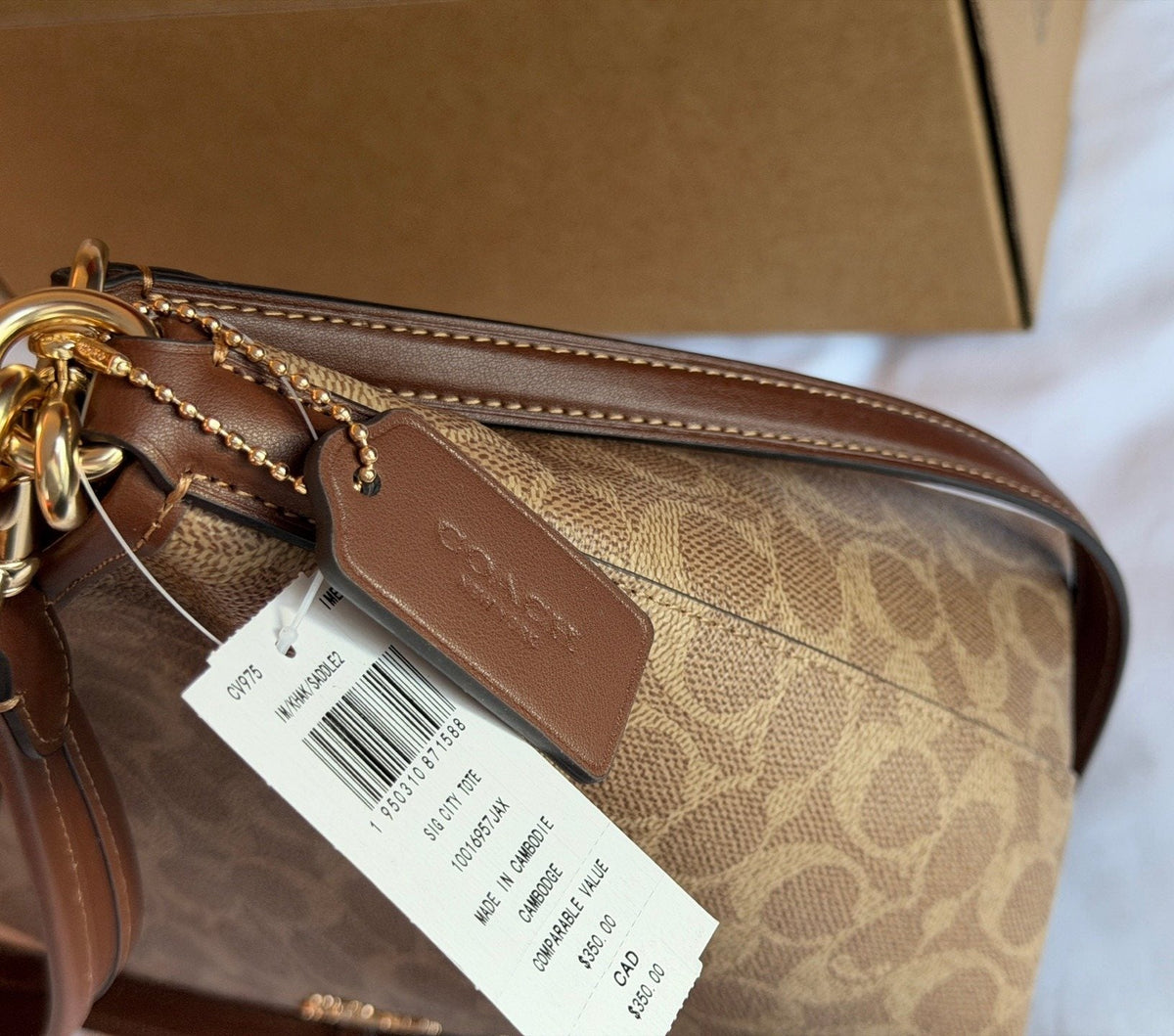 Coach Laurel Signature Print Hobo Bag — detail