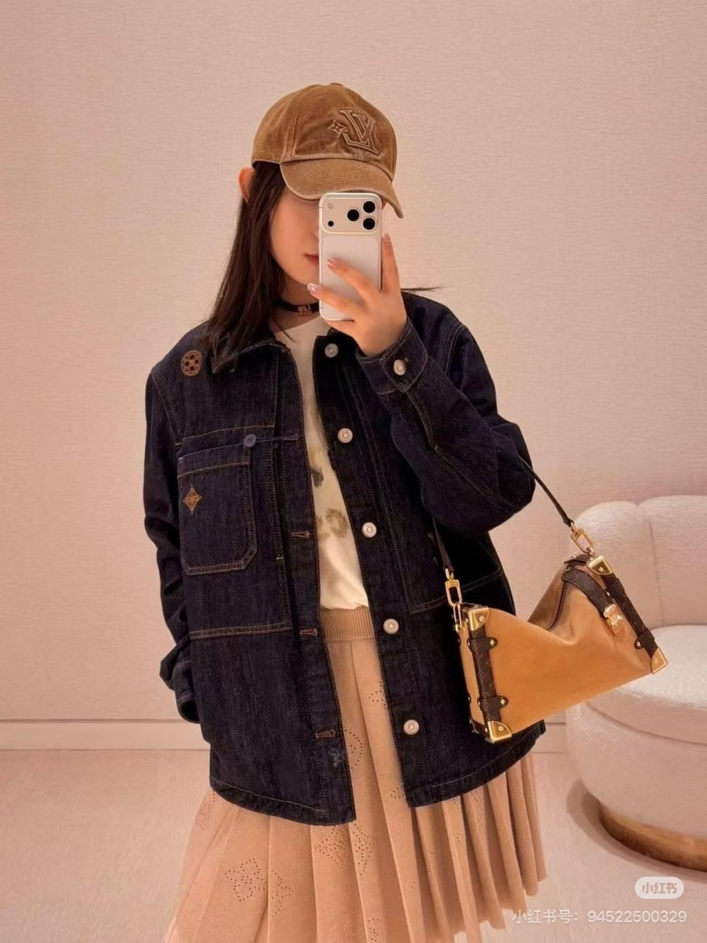 Louis Vuitton Trunk Top-Handle Bag with Monogram Trim — model