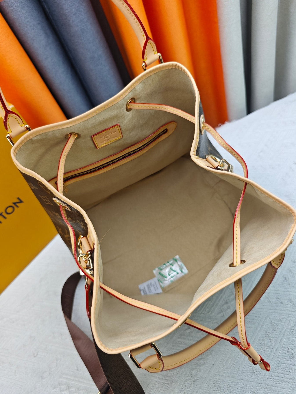 Louis Vuitton NEO Monogram Drawstring Bucket Bag — detail