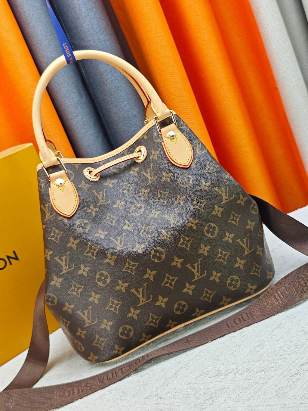 Louis Vuitton NEO Monogram Drawstring Bucket Bag — back
