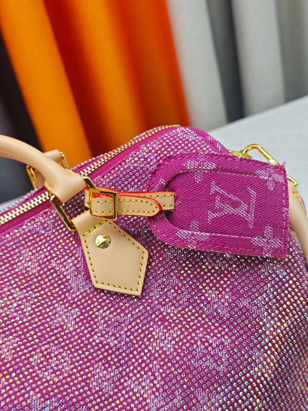 Louis Vuitton Speedy Bandoulière Embellished Monogram Bag — detail