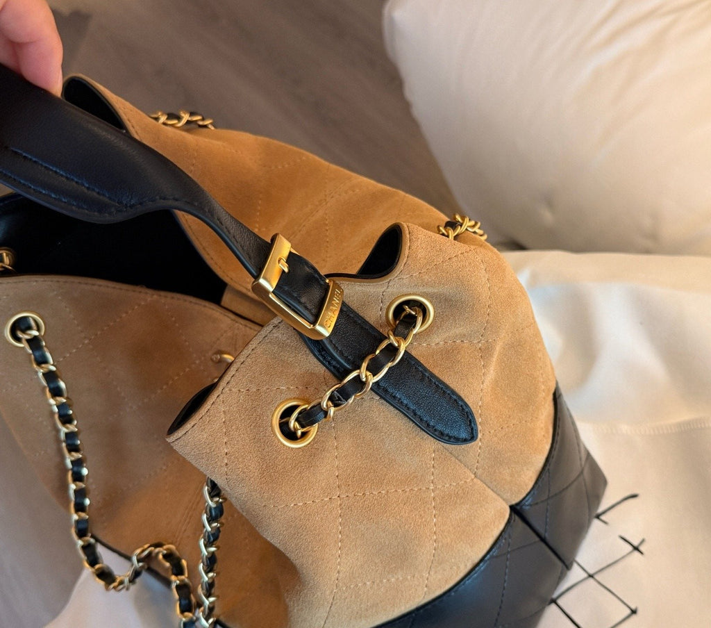 Chanel Two-Tone Chain Hobo Bag — detail