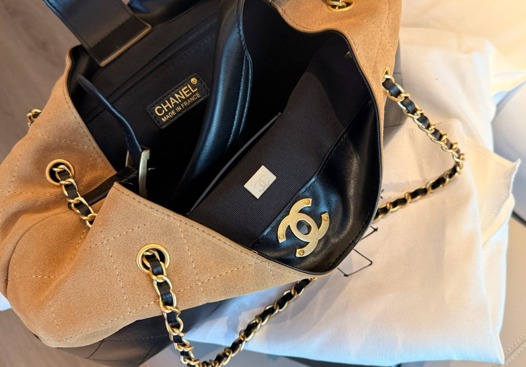 Chanel Two-Tone Chain Hobo Bag — detail