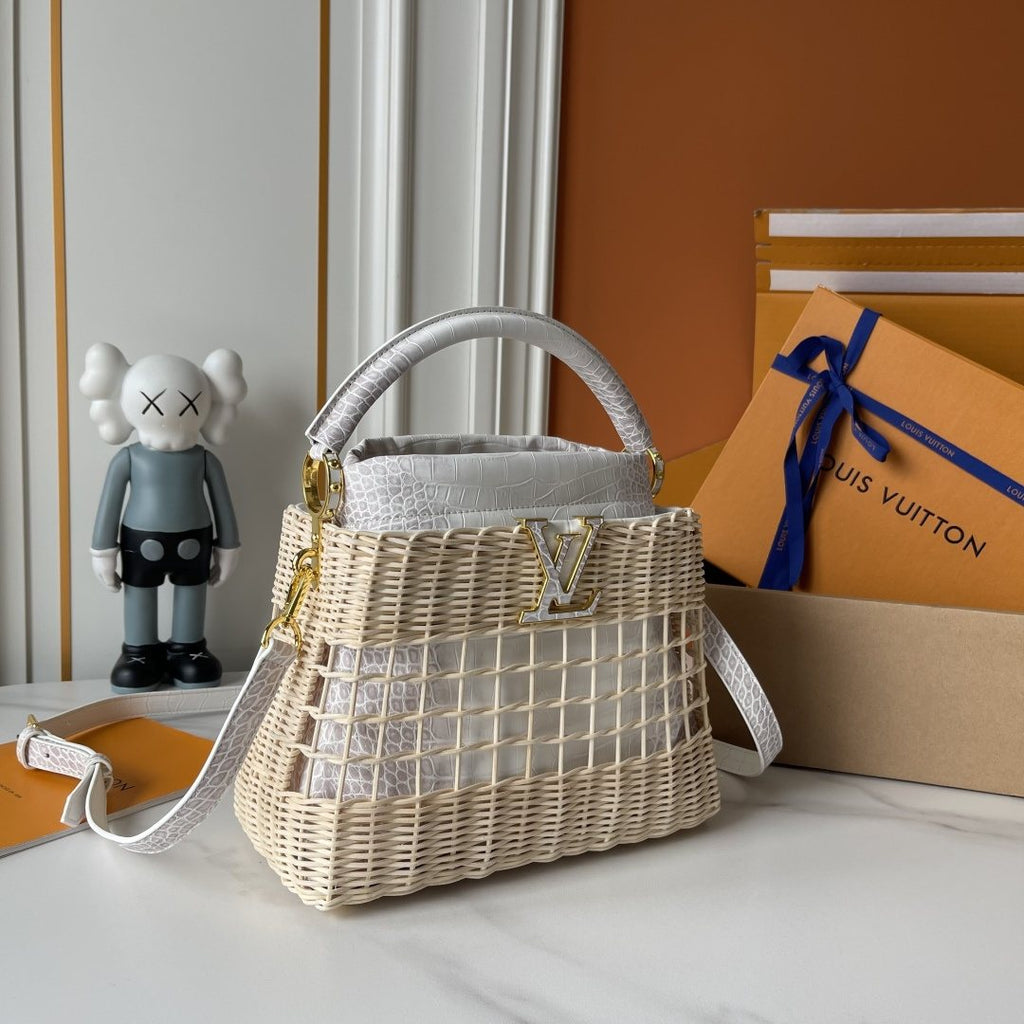 Louis Vuitton Capucines BB Rattan Woven Top-Handle Bag — hero