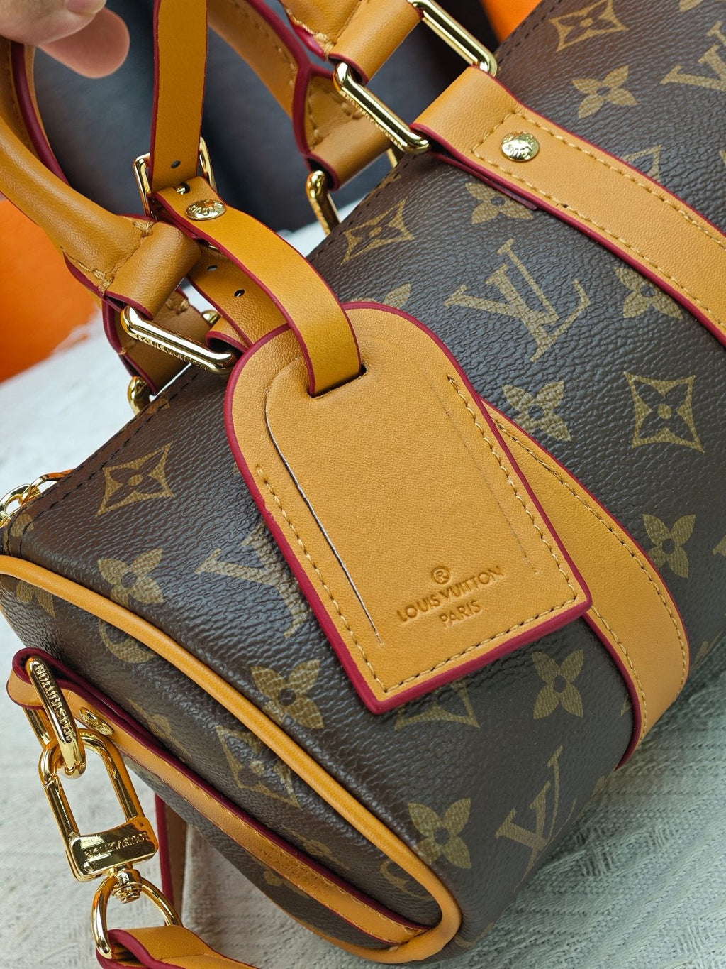 Louis Vuitton Keepall Monogram Barrel Bag — detail